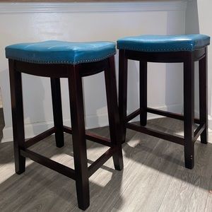 Blue Sackler Bar & Counter Stool Set